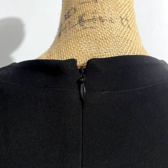 Jones Studio Twist Neck Little Black Dress Classic LBD Fit & Flare Size 4‎ - Picture 6 of 8